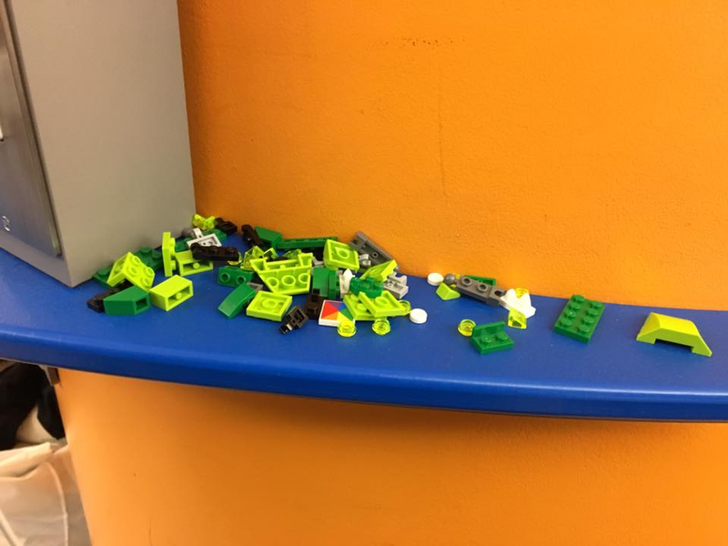 The charging station made for an excellent LEGO assembly space.